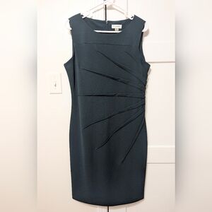 Calvin Klein Green Textured Midi Dress